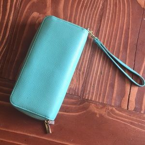 Turquoise Multi Department Wallet